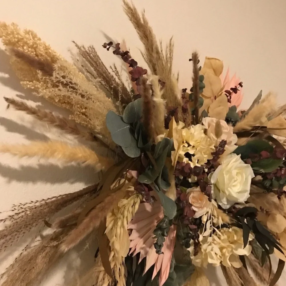 Wedding Boho Artisan Arch/Home Decor Wall Floral Accent Piece Custom FINAL SALE